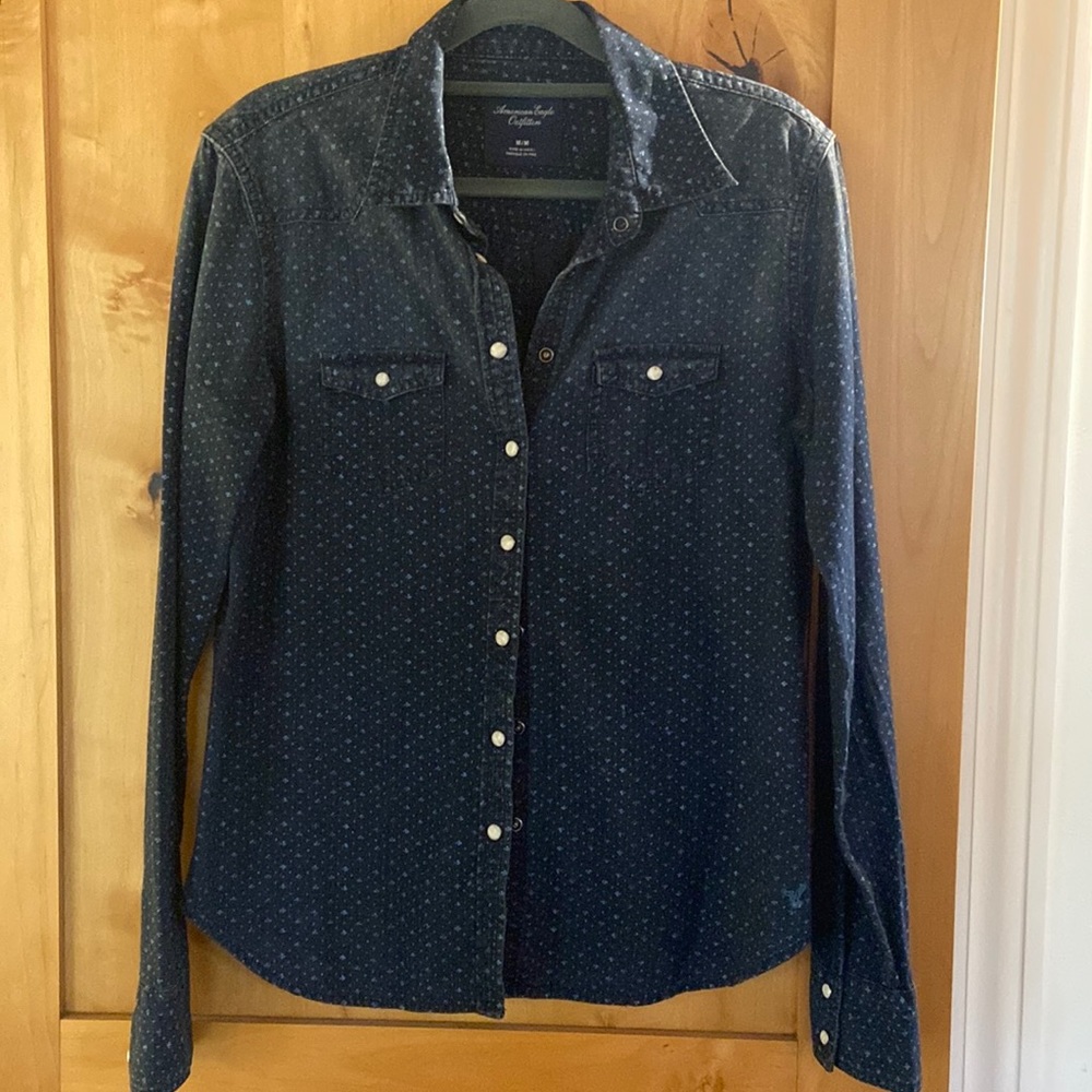 American Eagle Denim Shirt SZ M EUC
